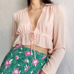 Aritzia Sunday Best Tie-Front Blouse